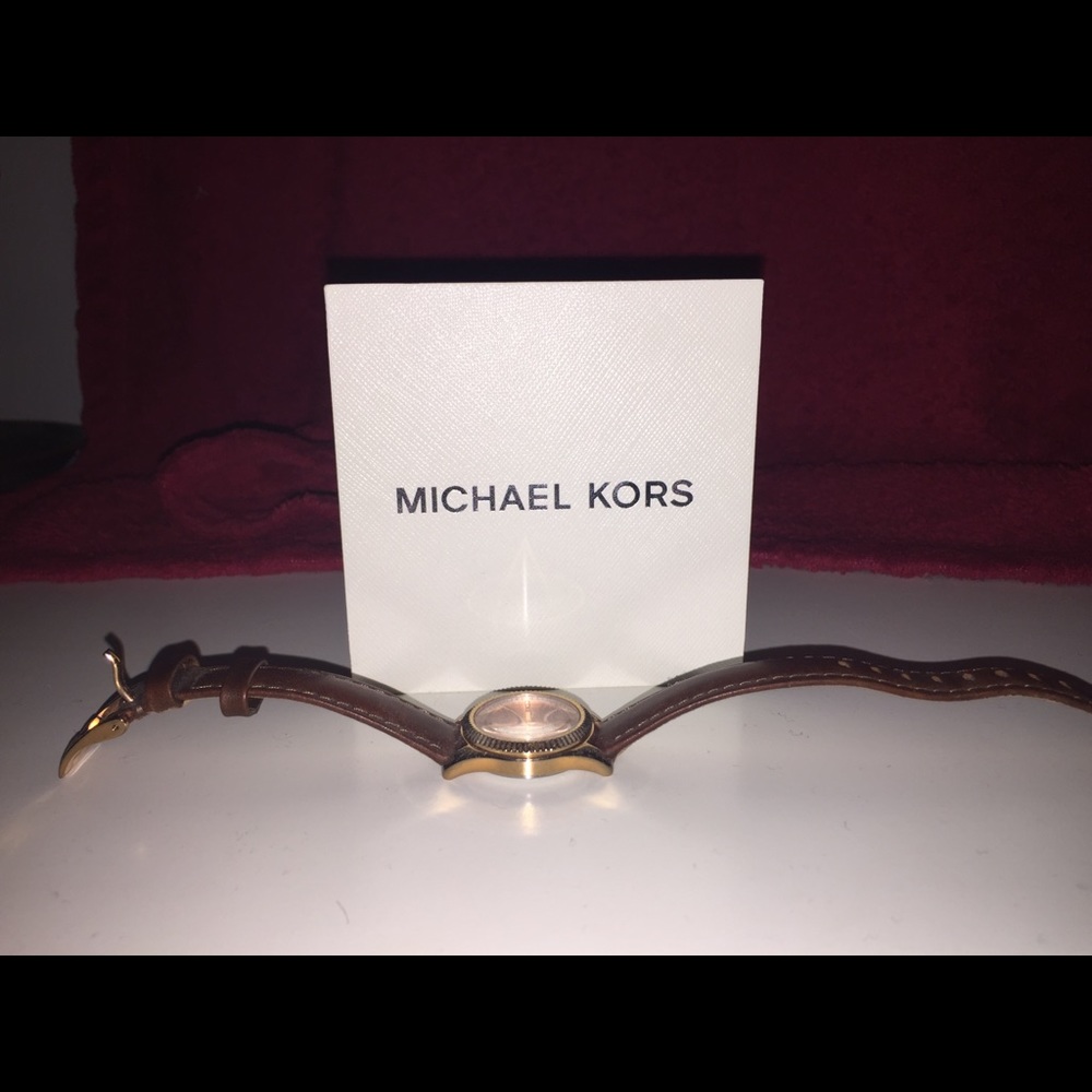 Micheal Kors brown leather watch